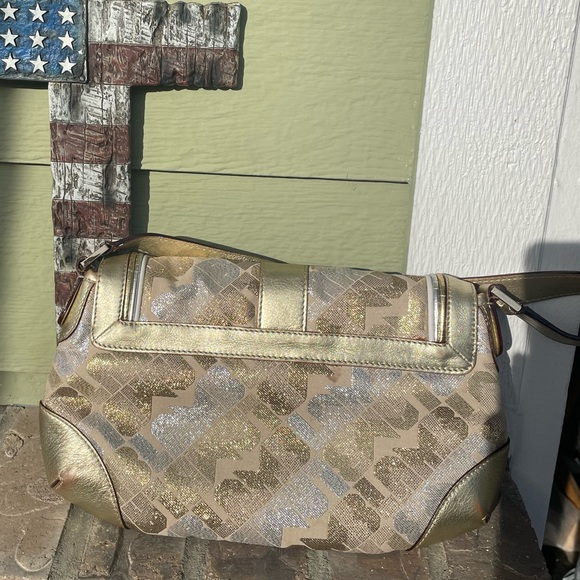 L.A.M.B. by Gwen Stefani Metallic Gold Handbag. Gold and Silver Metallic Glam - Picture 3 of 16